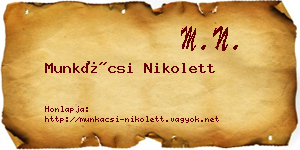 Munkácsi Nikolett névjegykártya
